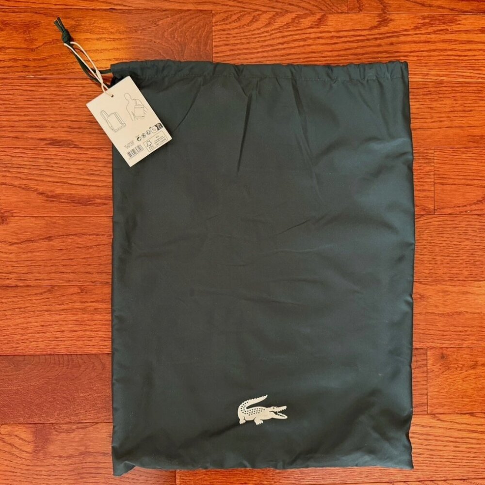 Lacoste Green Backpack Laptop Gym Travel Bag New With Tags - Picture 4 of 4